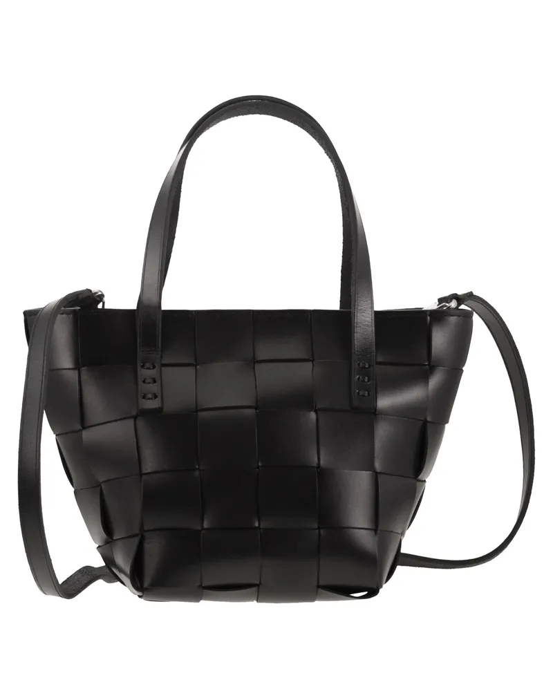 Dragon Japan Mini Woven Leather Bag Black