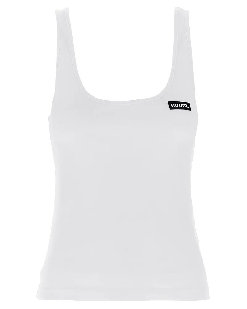 ROTATE Birger Christensen Logo Tank Top White