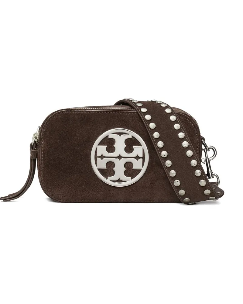 Tory Burch Miller Mini-Umhängetasche aus Wildleder Brown