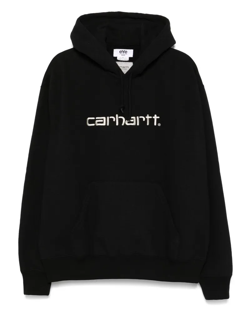 Junya Watanabe bedruckte Baumwoll -Hoodie Black