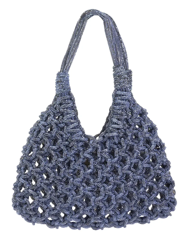 HIBOURAMA Vannifique Schmucktasche mit Kristallbesatz Blue