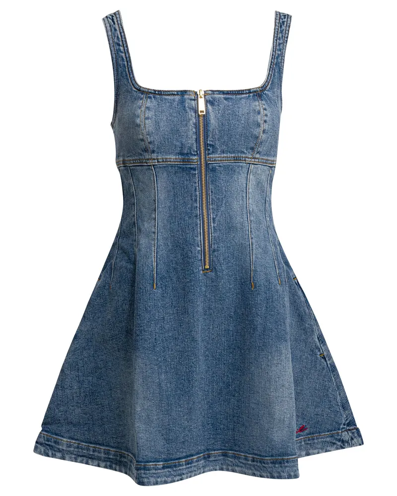 Self-Portrait Ausgestelltes Jeanskleid von Blue