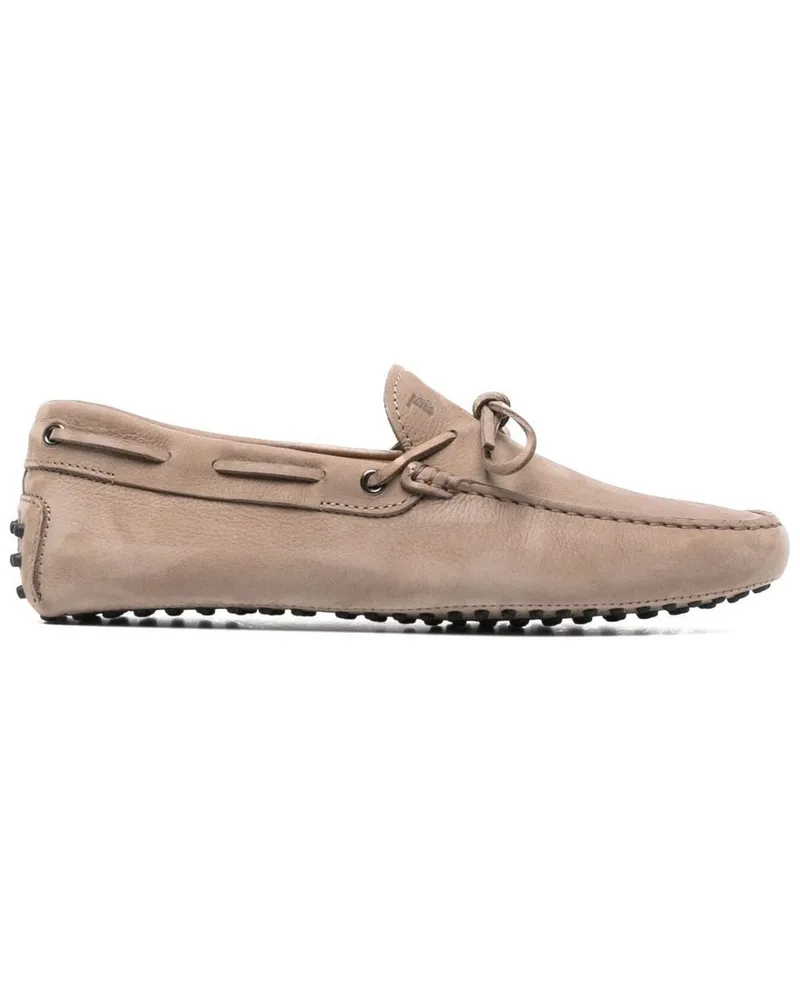 TOD'S Tods Gommini Nubuck Driving Schuhe Beige