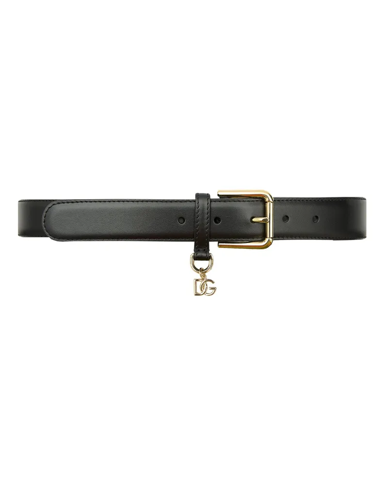 Dolce & Gabbana Leder -Logogürtel Black