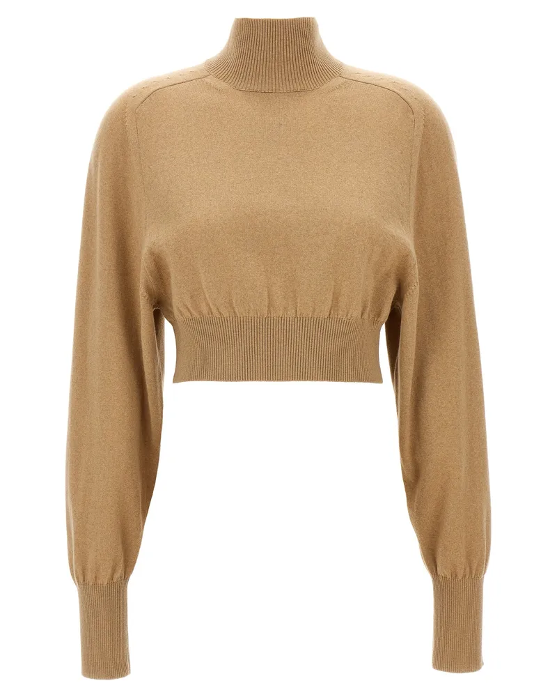 SPORTMAX Ululato' Rollkragenpullover Beige