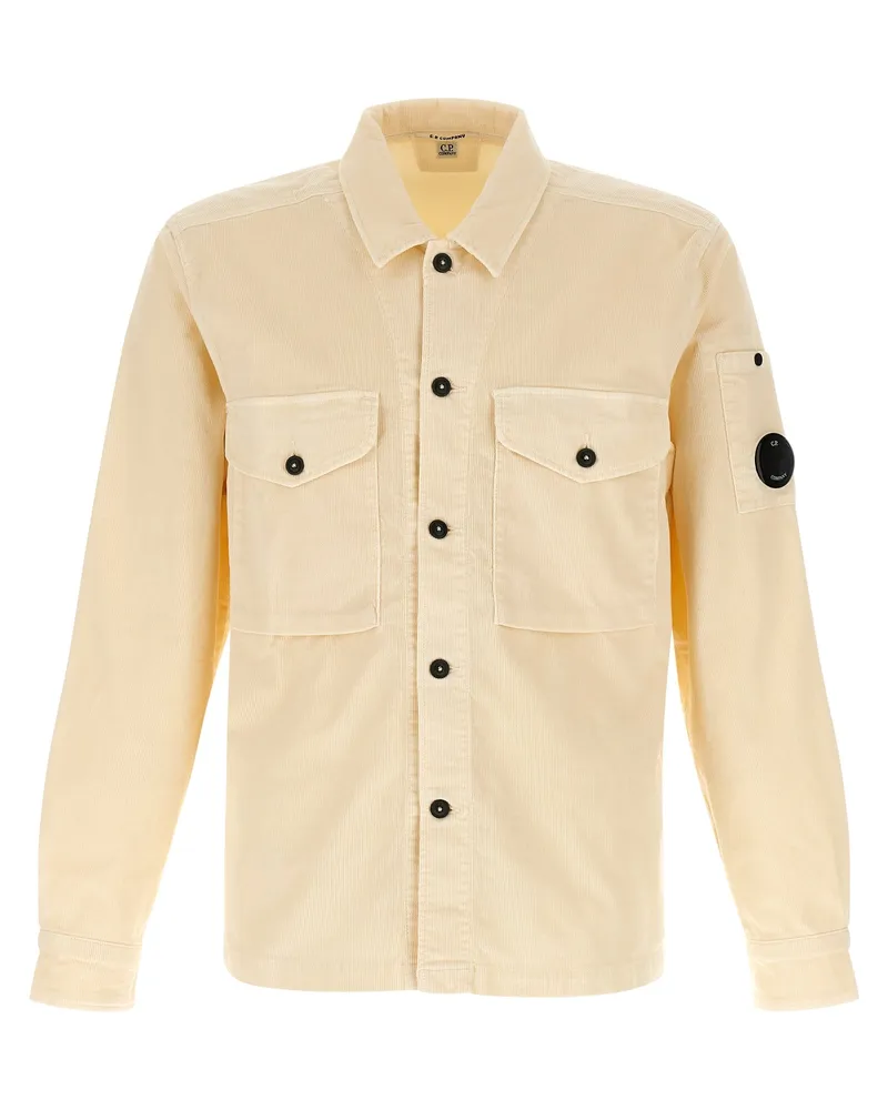 C.P. Company C.P. Firmenrippen -Samtüberschriften Beige