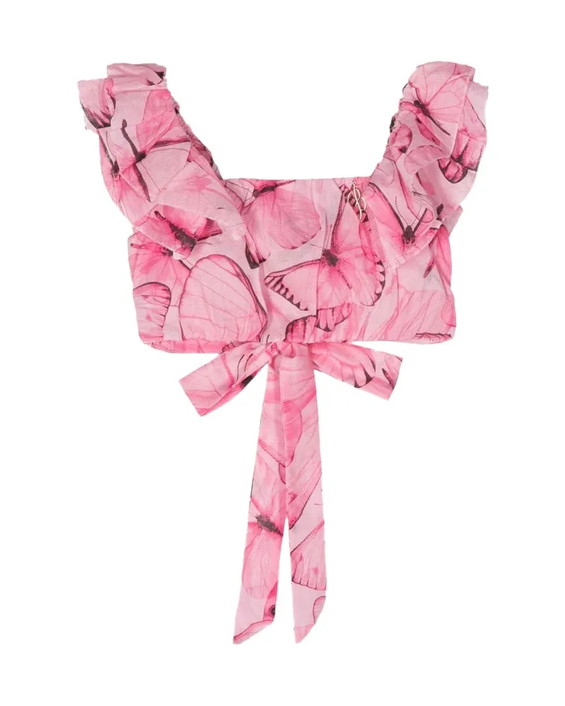 Blumarine Fräulein Blumarine Top Schmetterlinge Pink