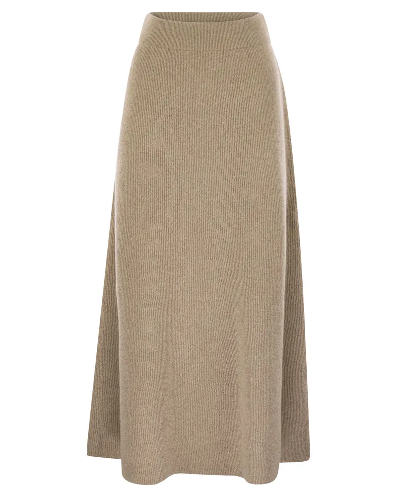 Fabiana Filippi Platinum und Lurex Long Rock Beige