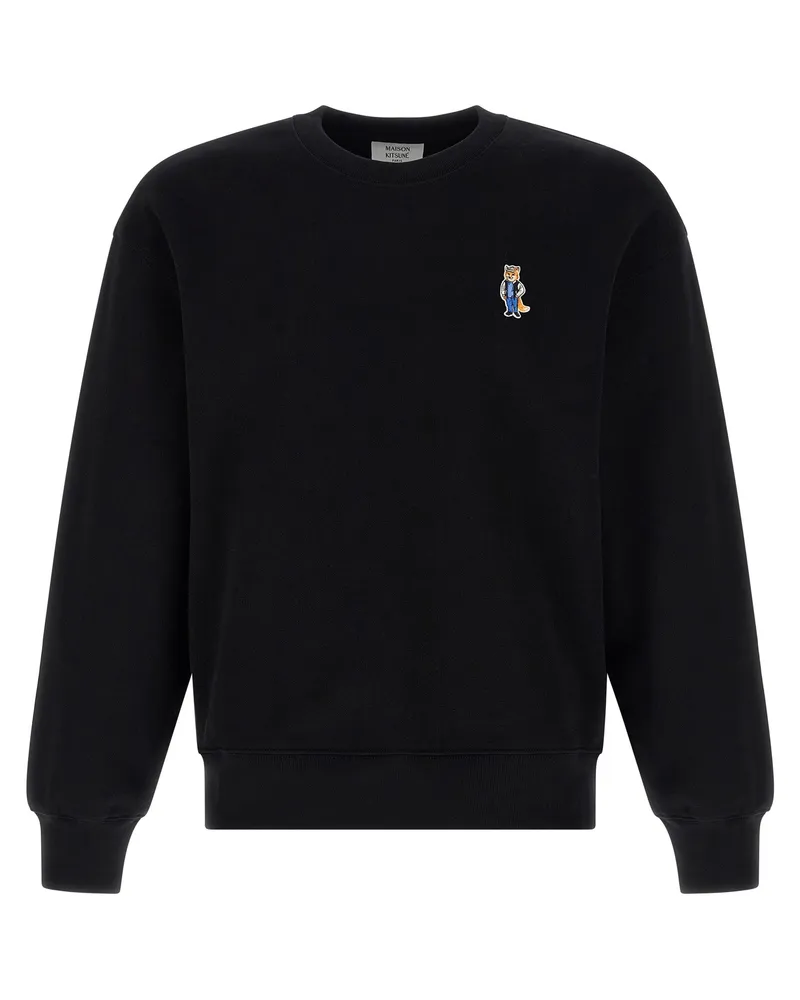 Kitsuné gekleidetes Fuchs' Sweatshirt Black