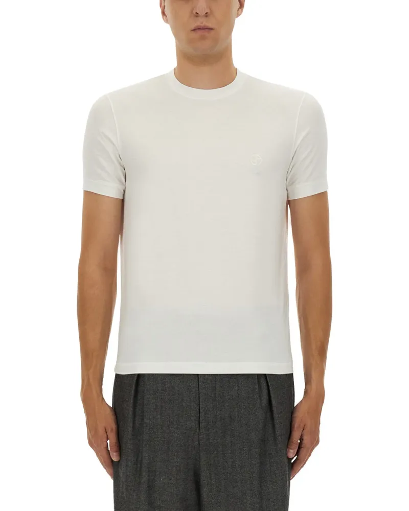 Giorgio Armani kurzärärmisches Hemd White