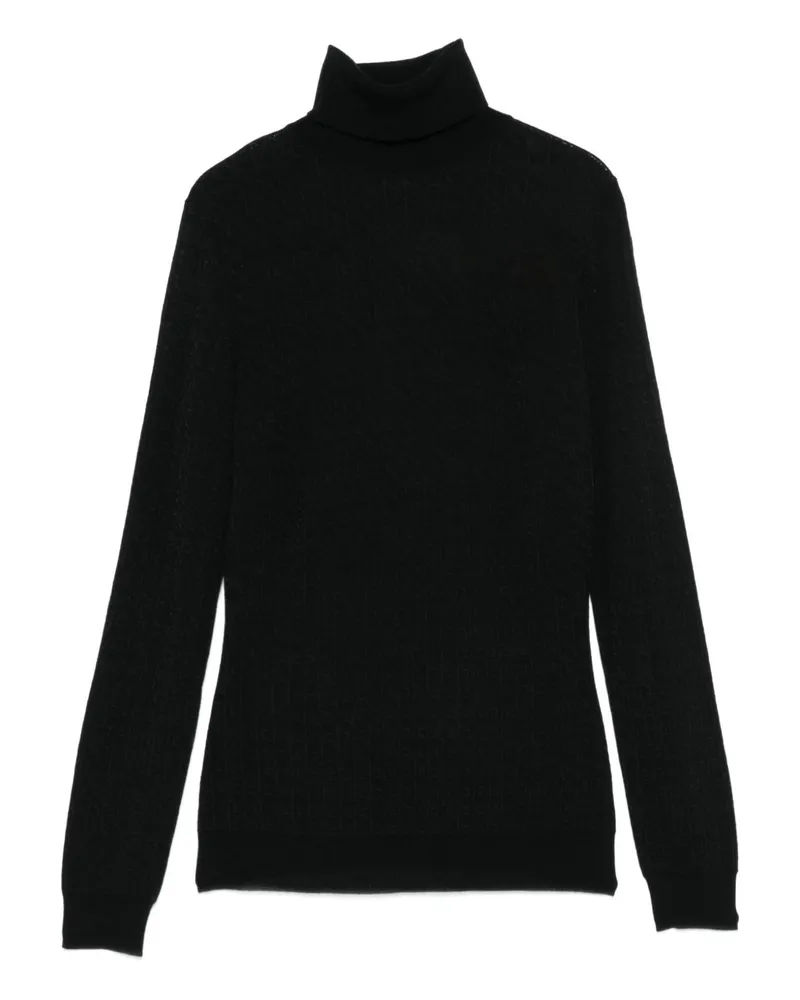 Elisabetta Franchi Wolle Mischung Schildkrötenhalspullover Black