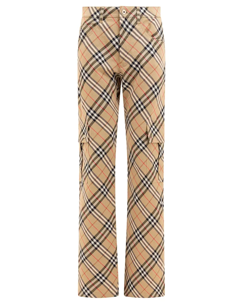 Burberry Check“ Cargohose Beige