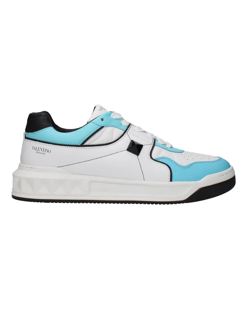 Valentino Garavani Herrens Sneakers Weiß/Sky-Leder -