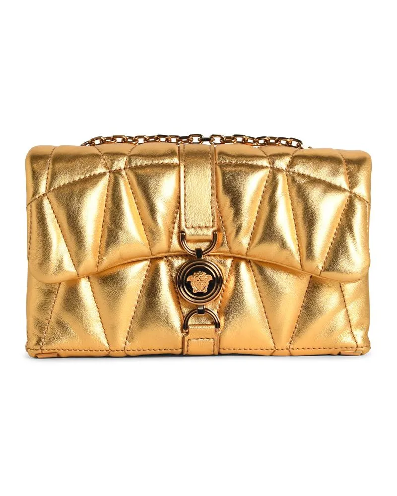 Versace Kleio' Mini -Tasche in Gold Nappa Lear Gold