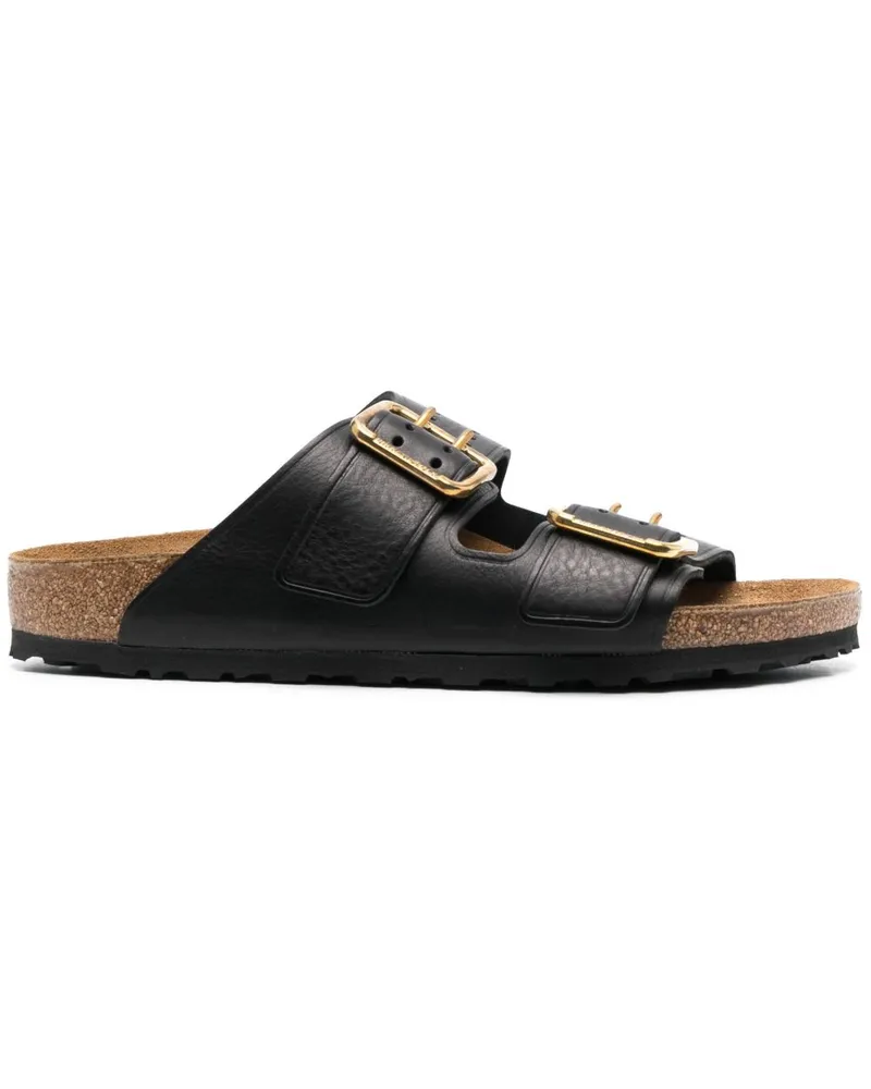 Birkenstock Arizona kühne Ledersandalen Black