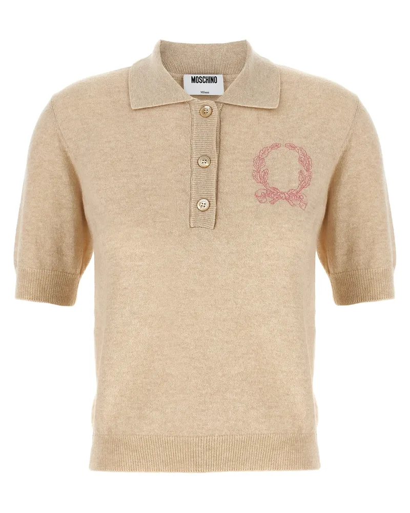 Moschino Polo Stickpullover Beige