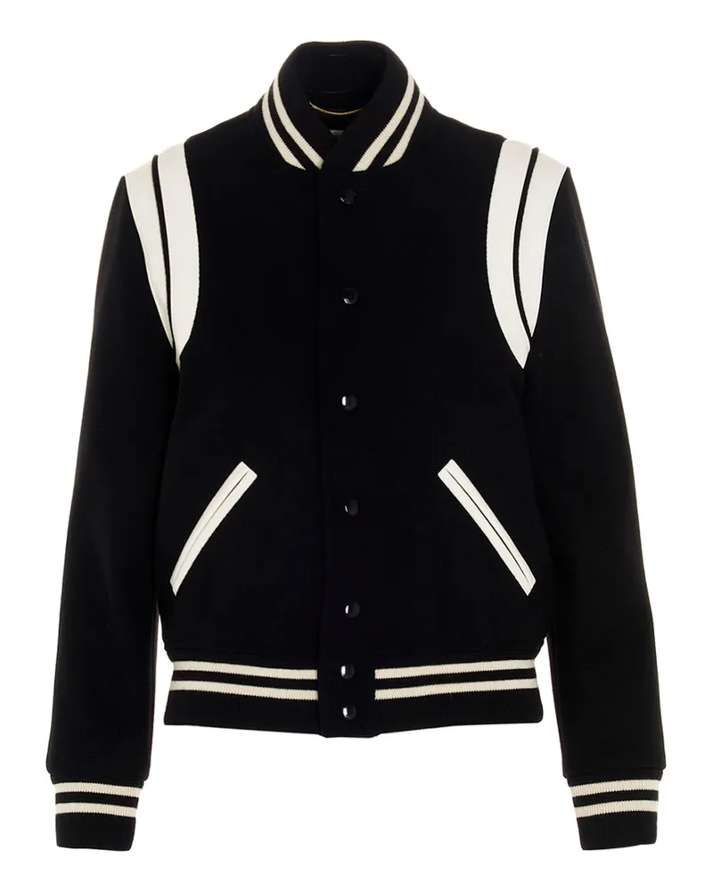 Saint Laurent Saint Laurent Teddy' Bomberjacke White