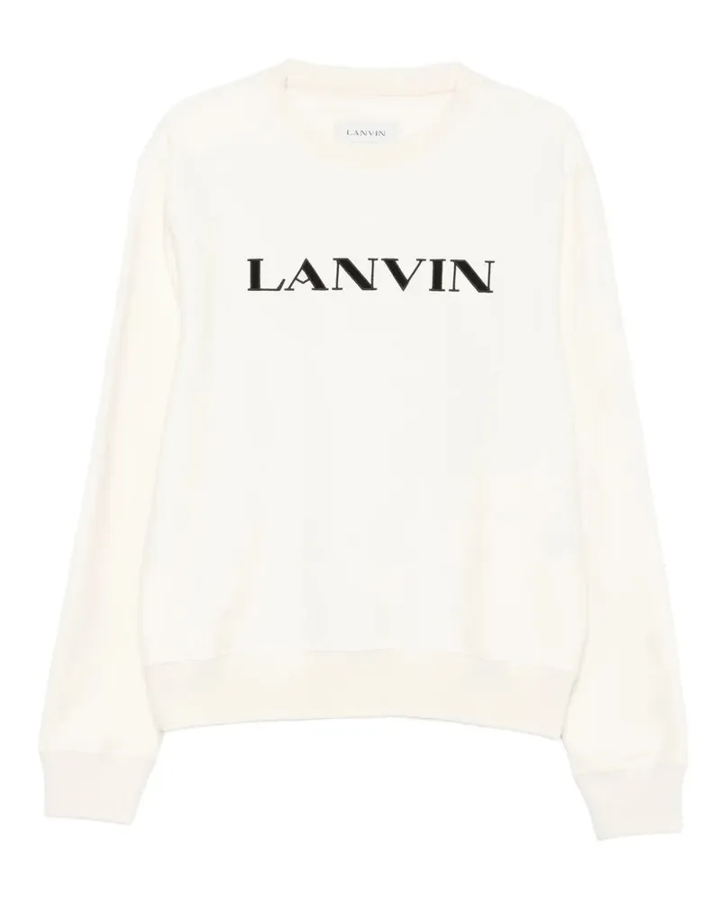 Lanvin Baumwoll -Sweatshirt mit bestickten Logo Cloth