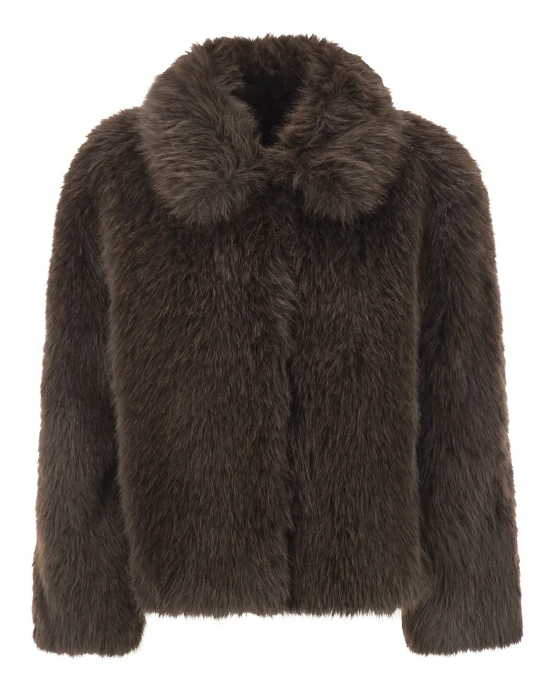 Weekend Max Mara Brenta1234 Soft Effect Crop Jacke Brown