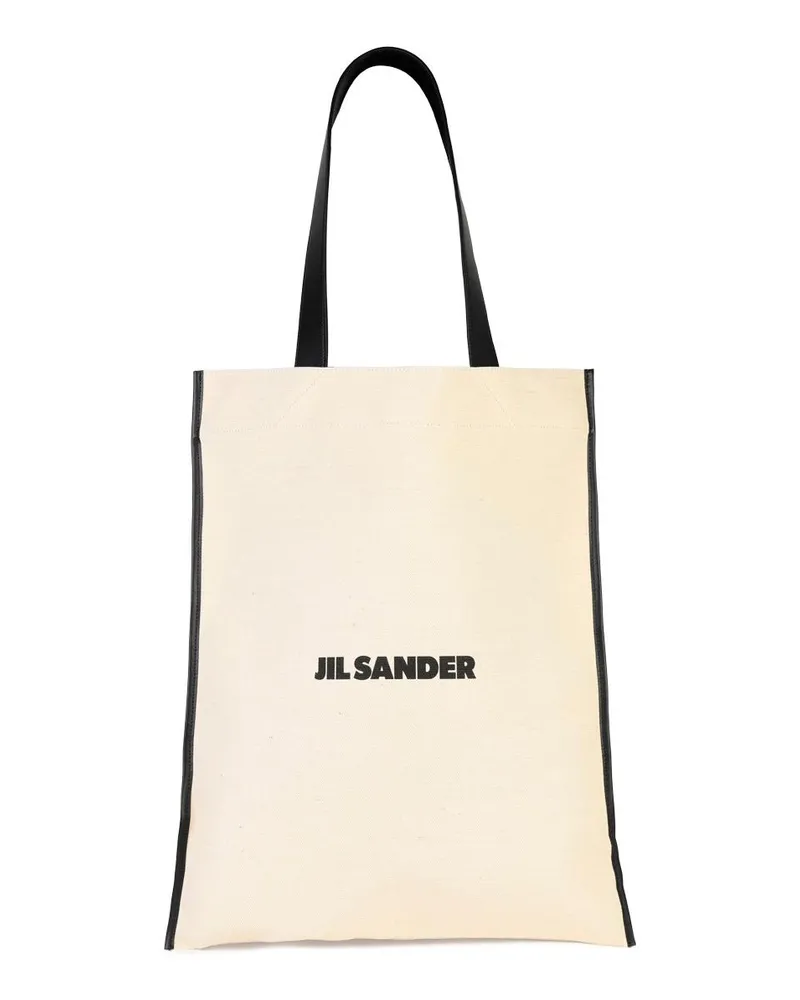 Jil Sander Beige Tela Einkaufstasche Beige