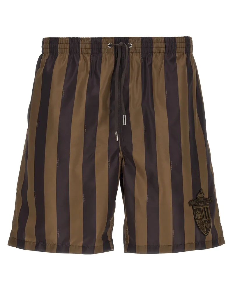 Fendi Fendi Crest' Badeanzug Brown
