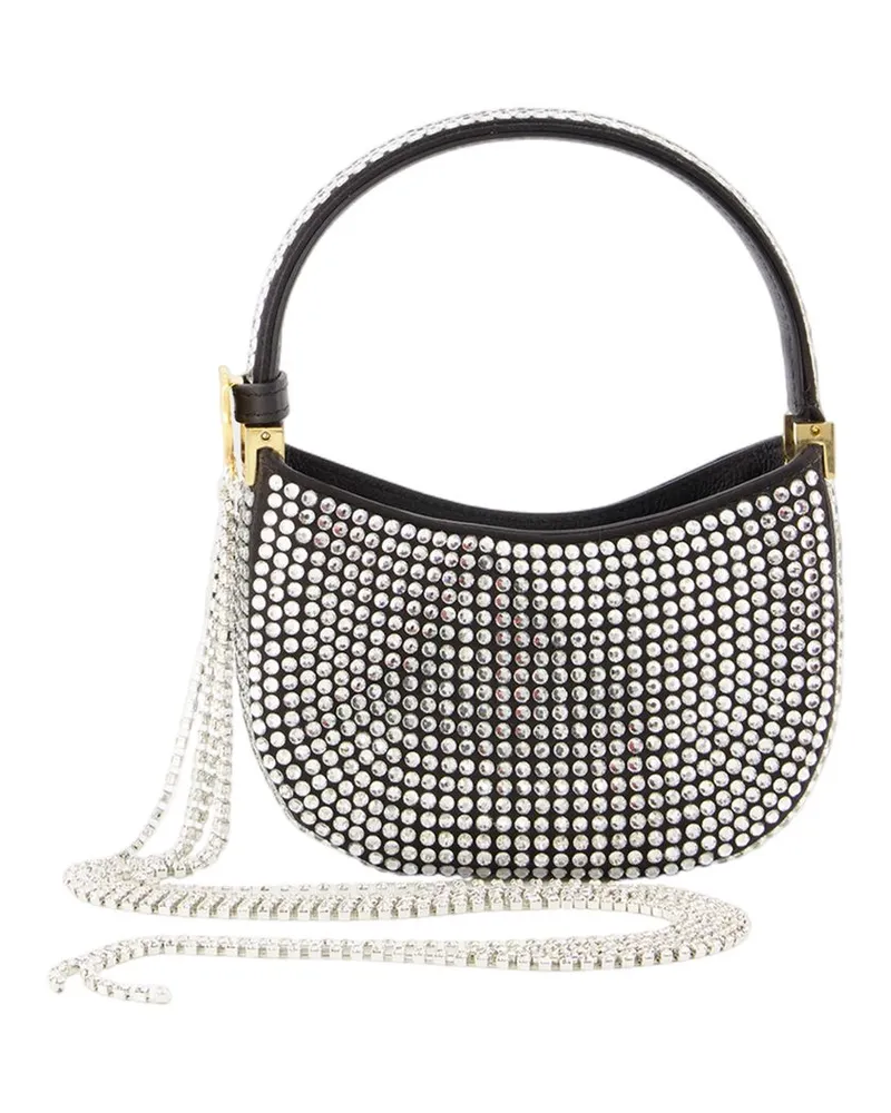 Magda Butrym Micro Vesna Hobo Bag  Black Strass Schwarz