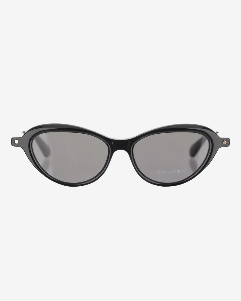Carven Oval Acetat Sonnenbrille Black