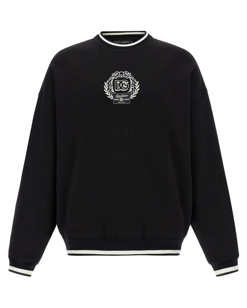 Dolce & Gabbana Logo Stickerei Sweatshirt White