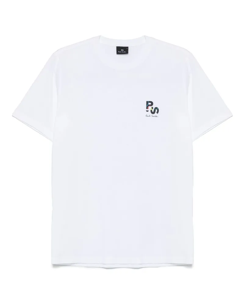 Paul Smith PS von Paul Smith Logo Baumwoll -T -Shirt White