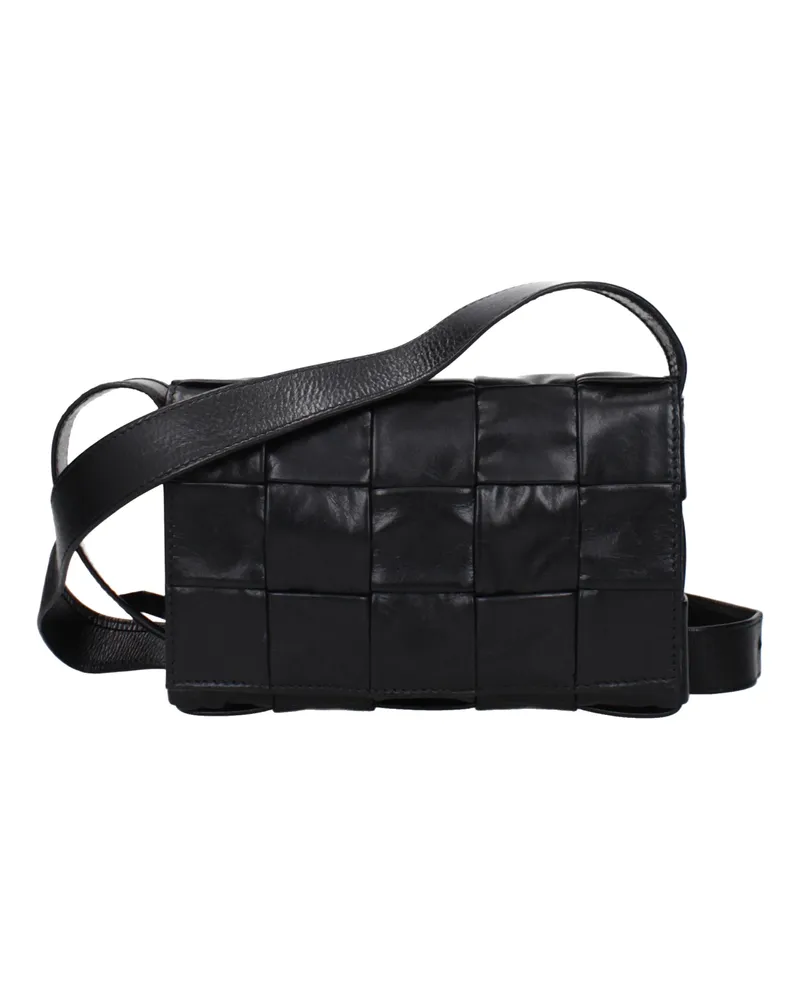 Bottega Veneta Umhängetaschen Kassetten Männer Leder schwarz -