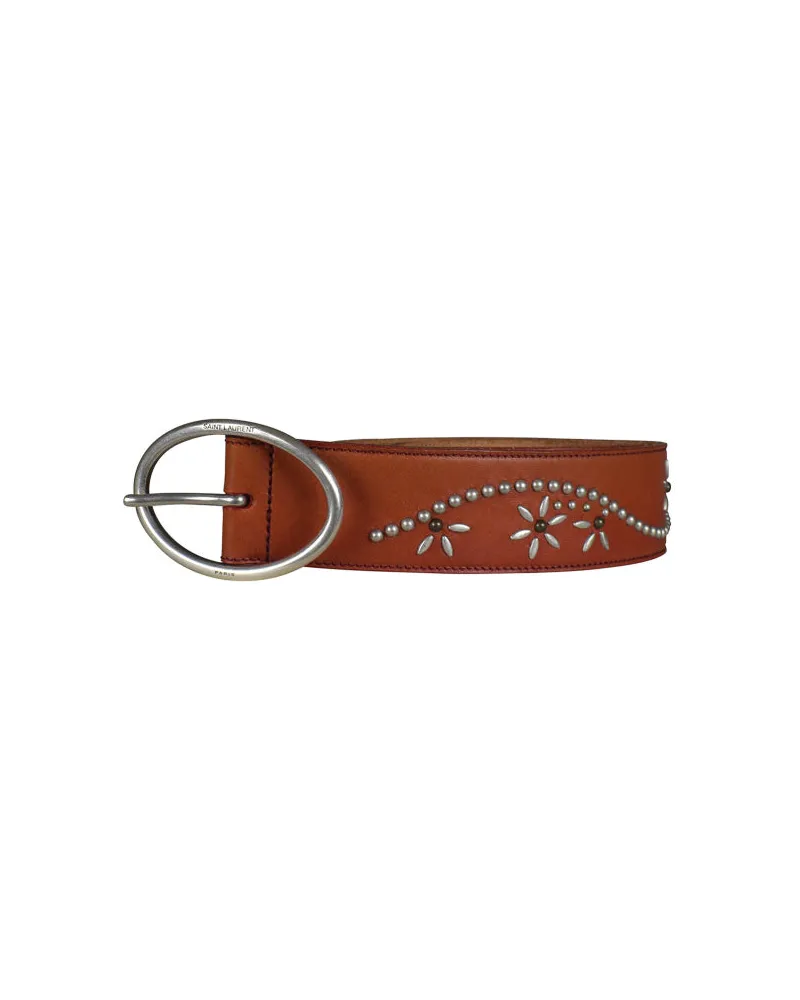 Saint Laurent Nietengürtel Brown
