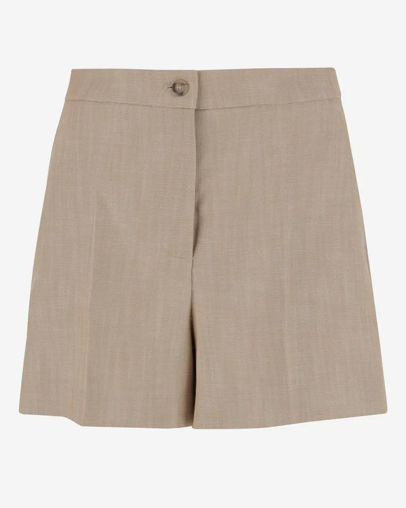 Pinko Stretch Viskose kurze Hosen Beige