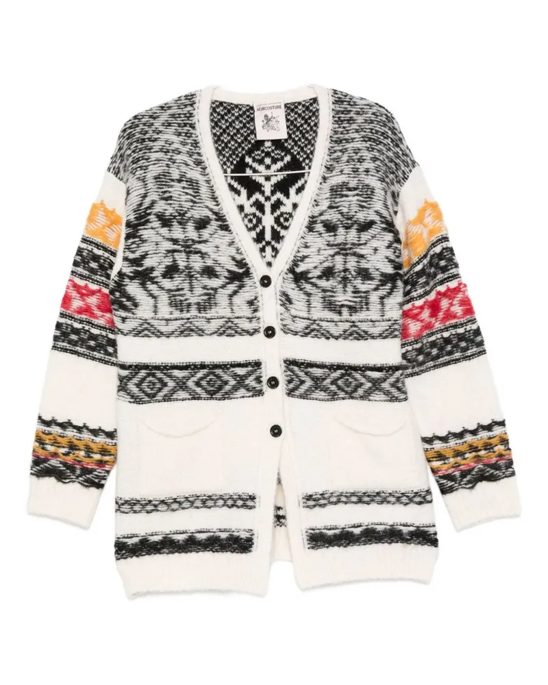 Semicouture Pierluigi Strickjacke aus Wollmischung Multicolour