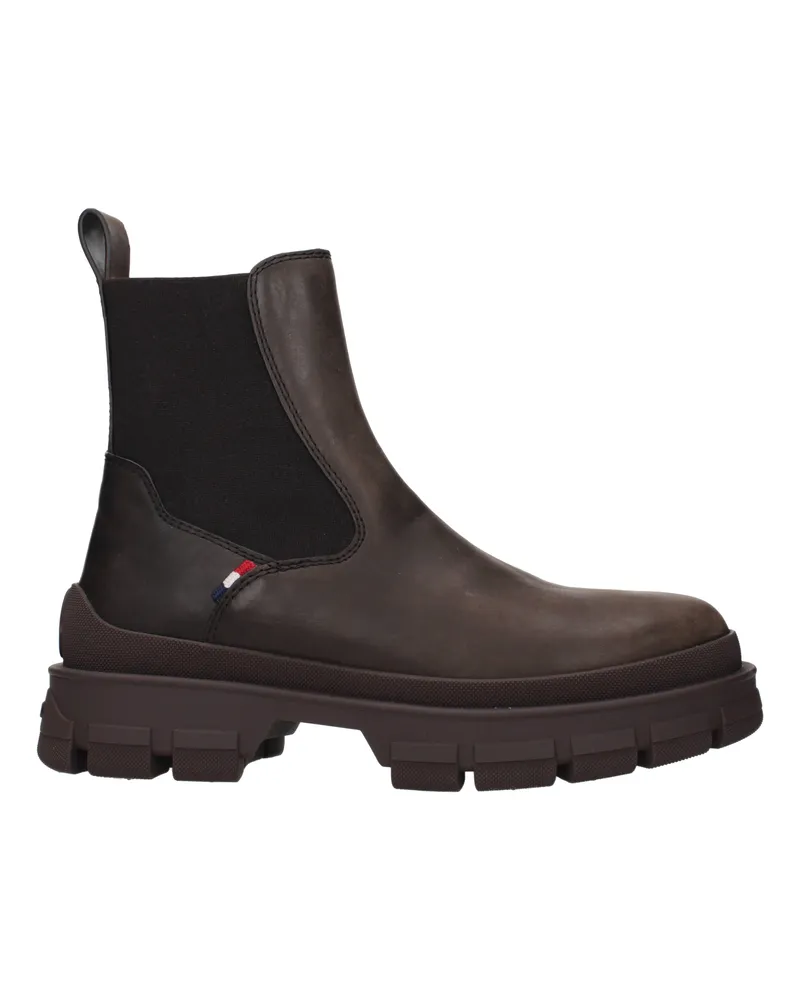 Moncler Hevea Chelsea Boots Herren Wildleder Braun/Schwarz -