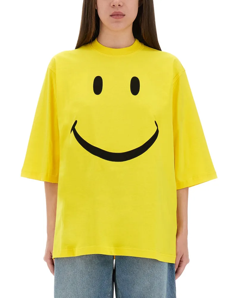 Moschino Lächeln" T -Shirt Yellow