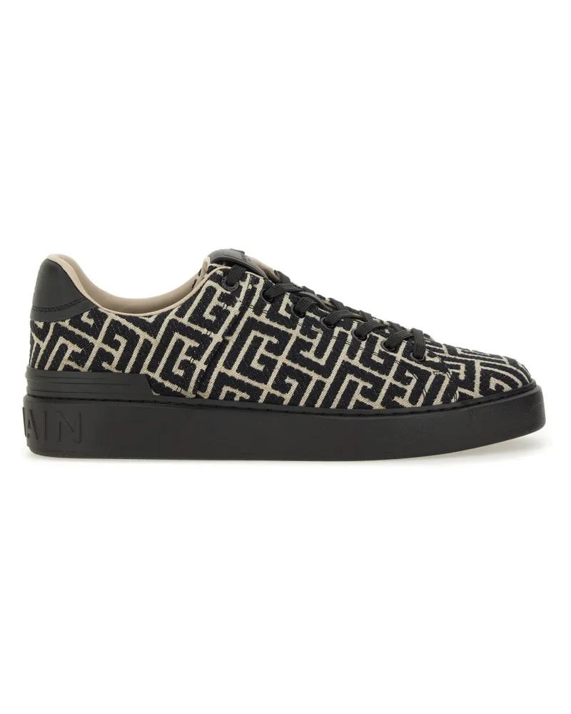 Balmain Jacquard "B Court" Sneaker Black