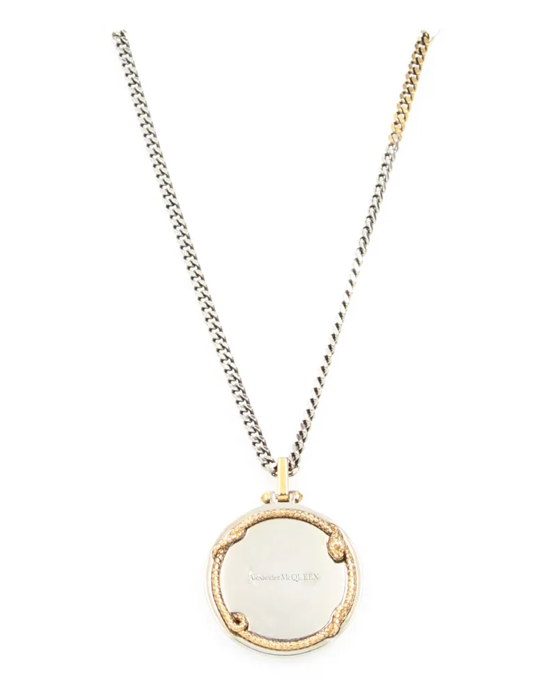 Alexander McQueen Alexander Mc Queen Herrens Halskette aus Messing, Silber/Gold -