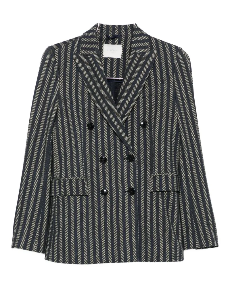 CIRCOLO 1901 Cotton Double Breasted Jacke Blue