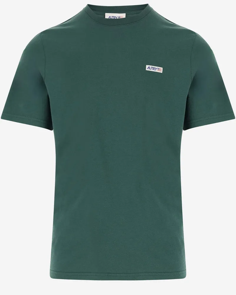 AUTRY Cotton T -Shirt mit Logo Green