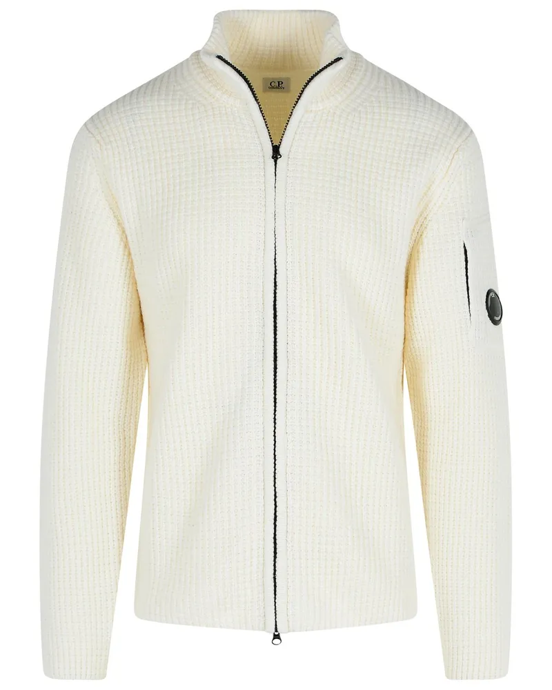 C.P. Company C.P. Firma Elfenbein Wollmischpullover White