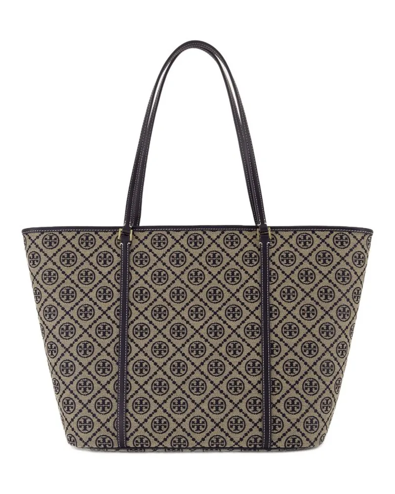 Tory Burch T Monogramm Käufer Tasche  Baumwollblau Blau