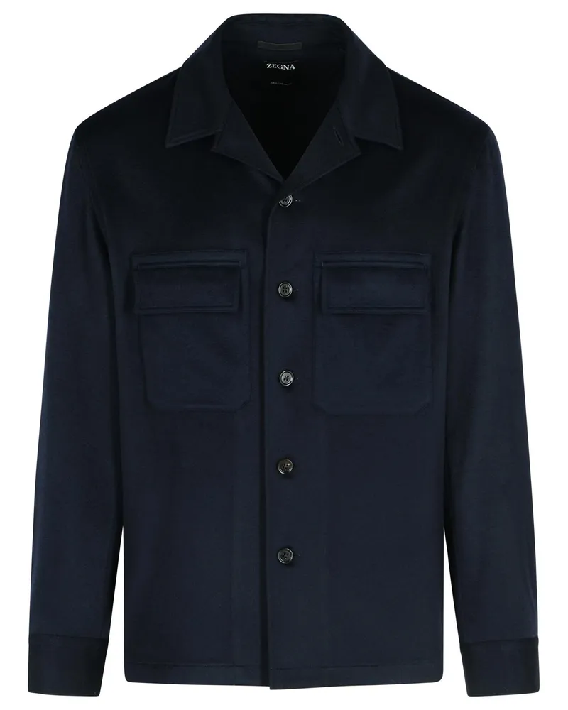 Ermenegildo Zegna Oasi' Nacht Blue Cashmere Shirt Blue