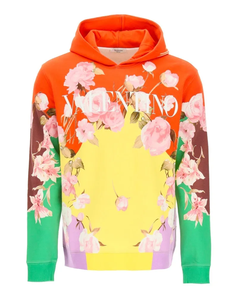 Valentino Garavani Valentino Logo Kapuzen -Sweatshirt Gelb