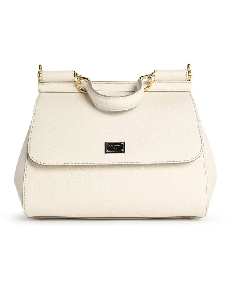 Dolce & Gabbana Sizilien' White Lear Tasche White