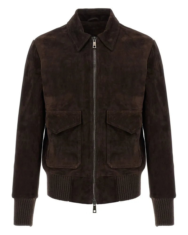 Giorgio Brato Aviatore' Jacke Brown