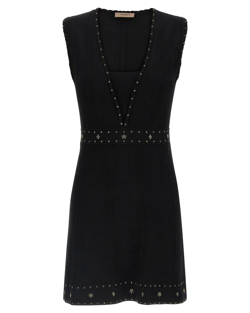 Twin-Set Twin -Set -Strass -Kleid Black