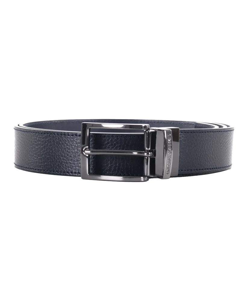 Emporio Armani reversibler Gürtel Blue