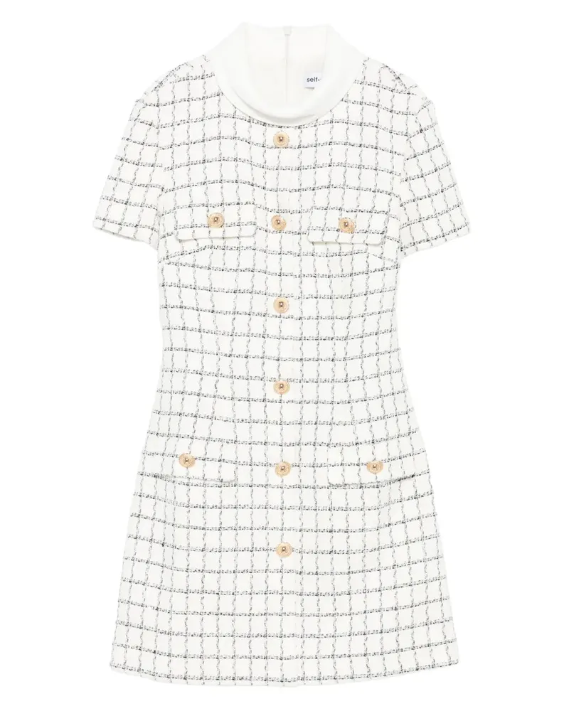 Self-Portrait Kurzes kariertes Kleid von Cream