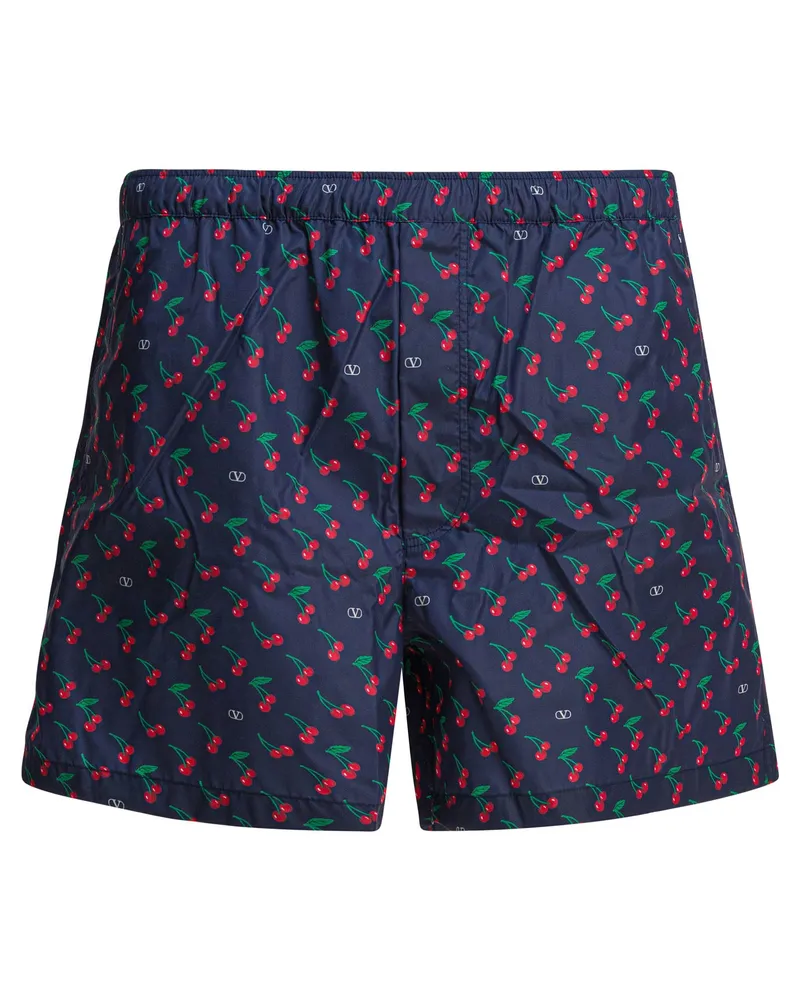 Valentino Garavani Cherryfic“ Badeshorts Blue