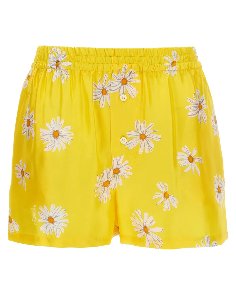 Moschino Margherite' Print Shorts Yellow